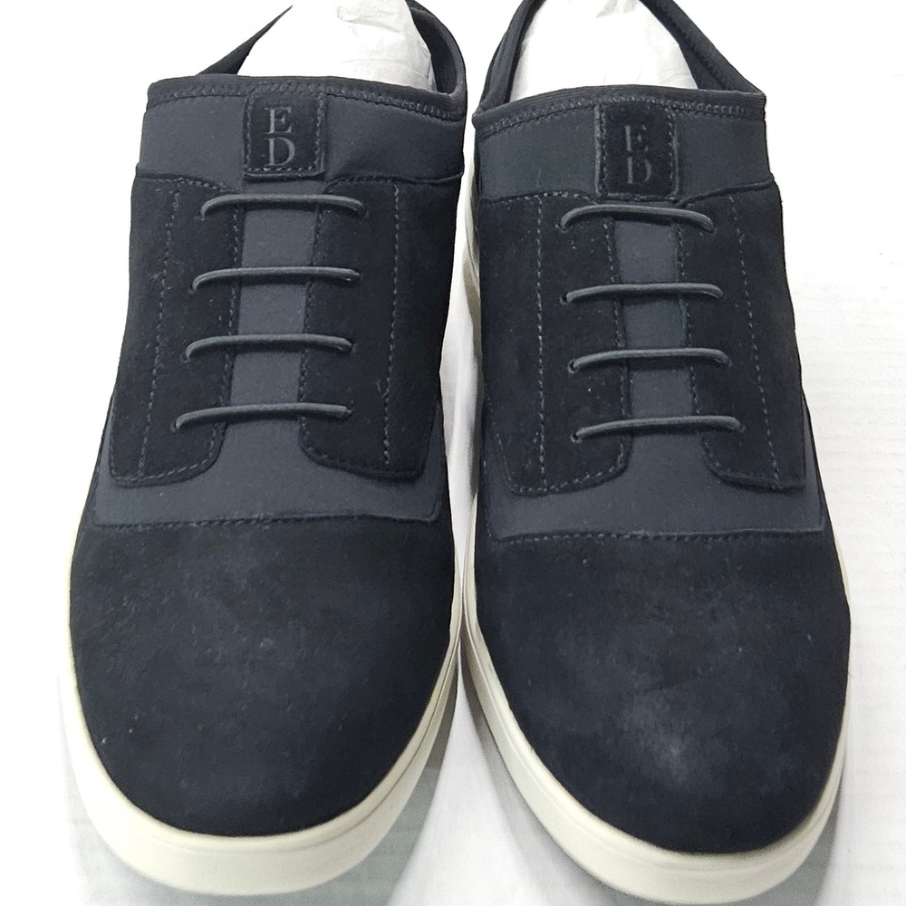 ED Ellen DeGeneres Atala Sneakers Womens 6W Black Suede Leather Low Top Shoes